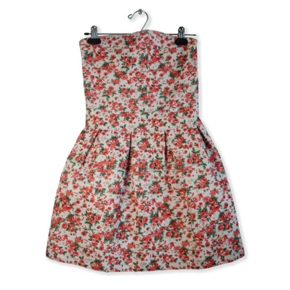 Floral Strapless Bandage Summer Dress - Picture 1 of 5